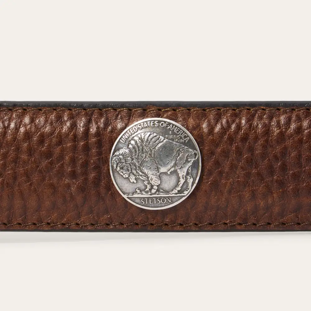 Bison Leather Concho Belt