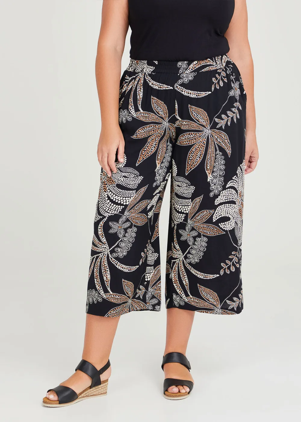 Natural Foliage Crop Pant
