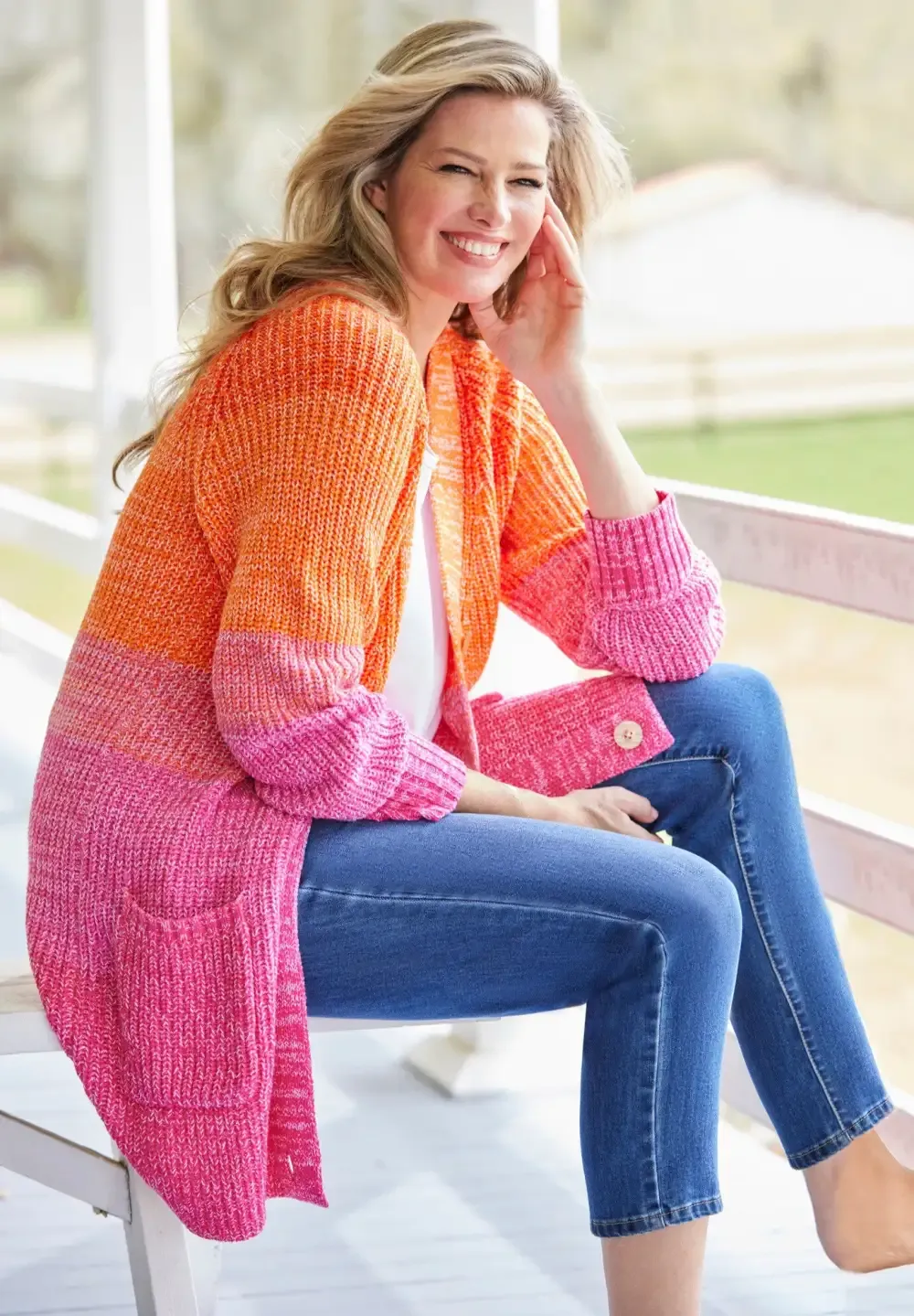 Ombre Shaker Cardigan