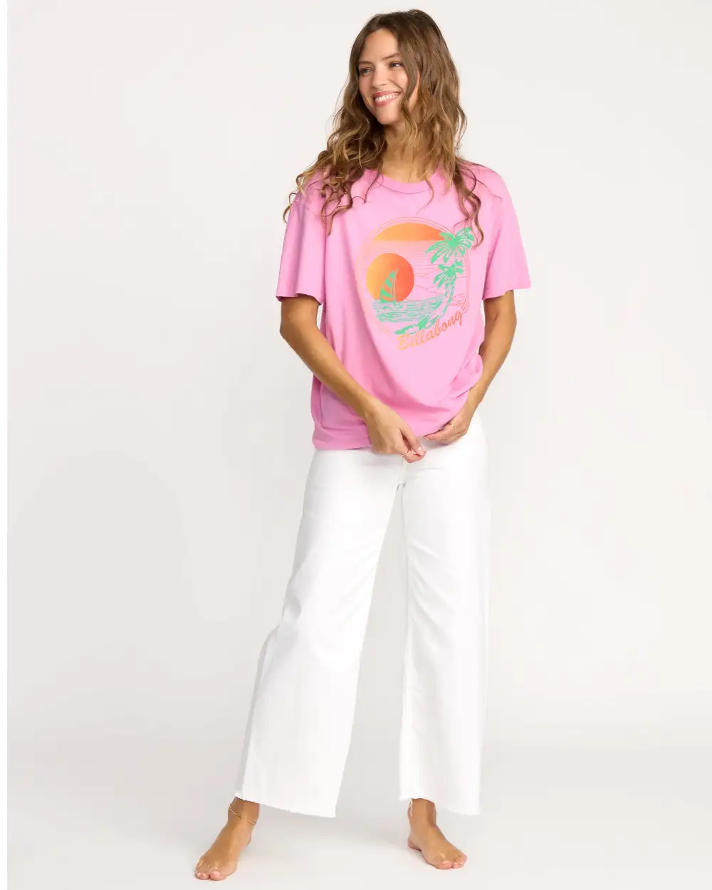 Bright New Day Tee - Bright Rose