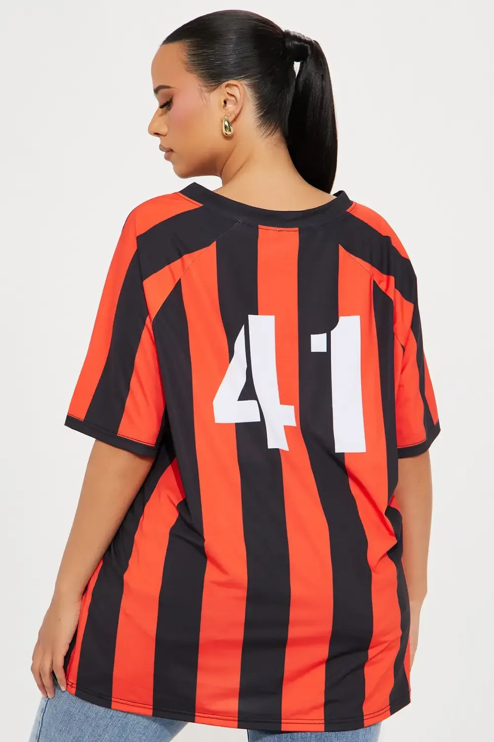Jeep Wrangler Striped Jersey Tee - Red/Black