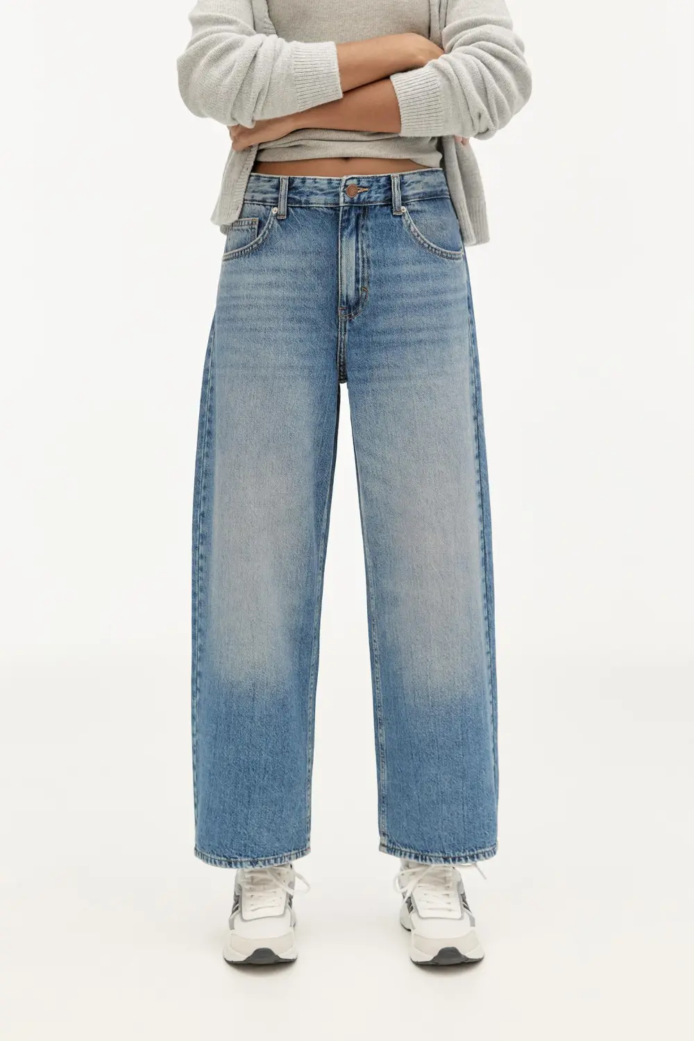 Jeans wide leg cropped