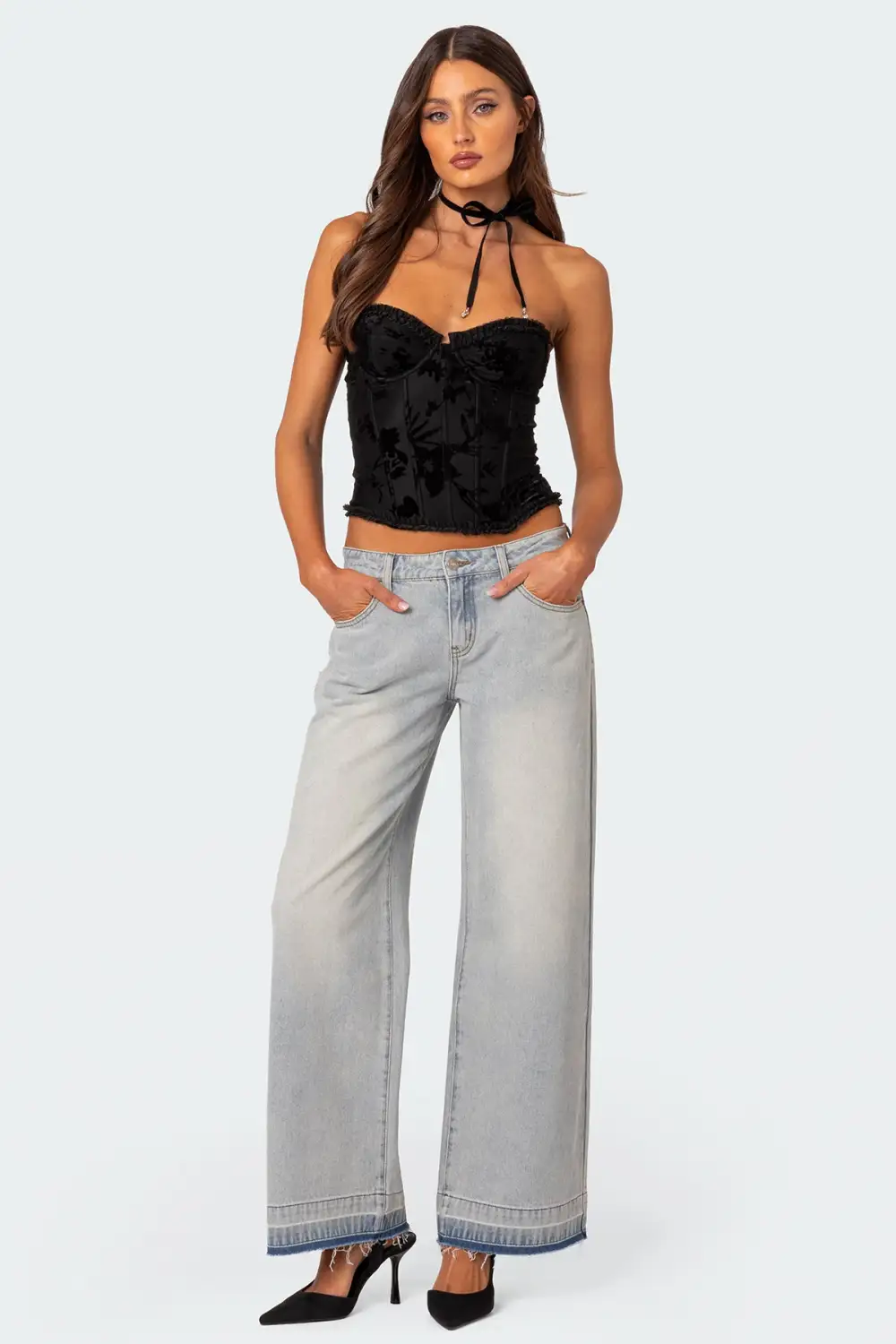 Marnie Velvet Embroidered Corset