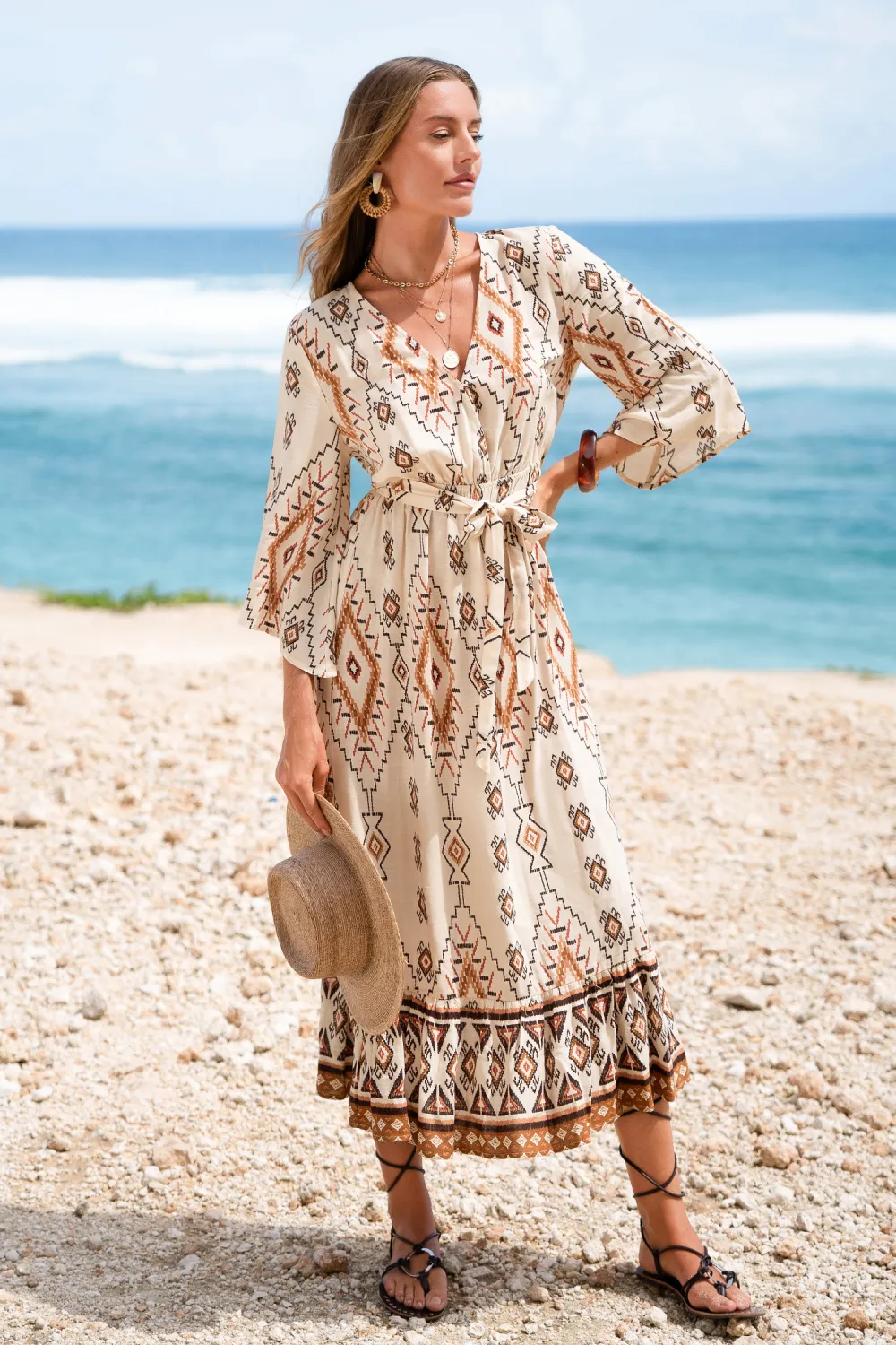 Cabo Shores Geo Maxi Dress