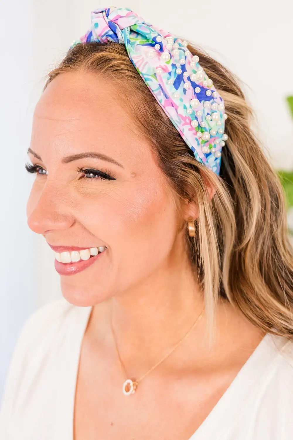 Brighter Days Are Comin' Headband, Blue-Pink