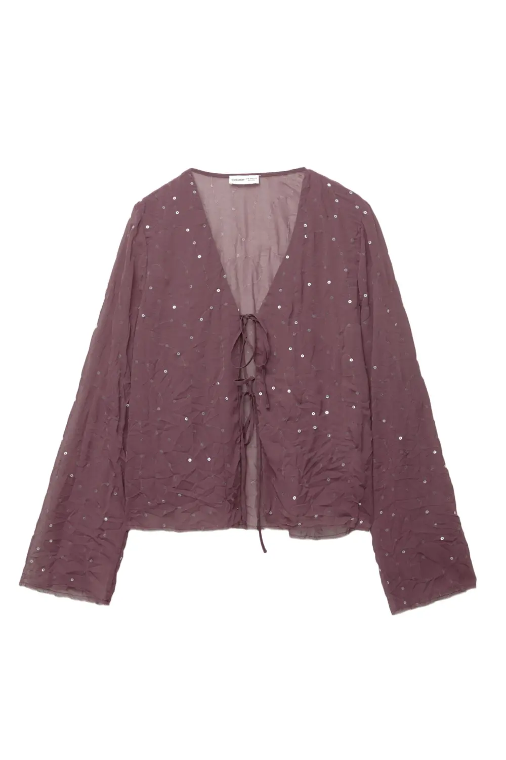 Sequined tulle blouse
