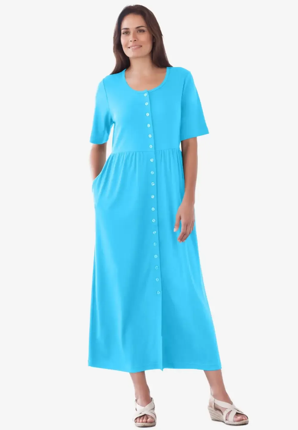 Button-Front Essential Dress