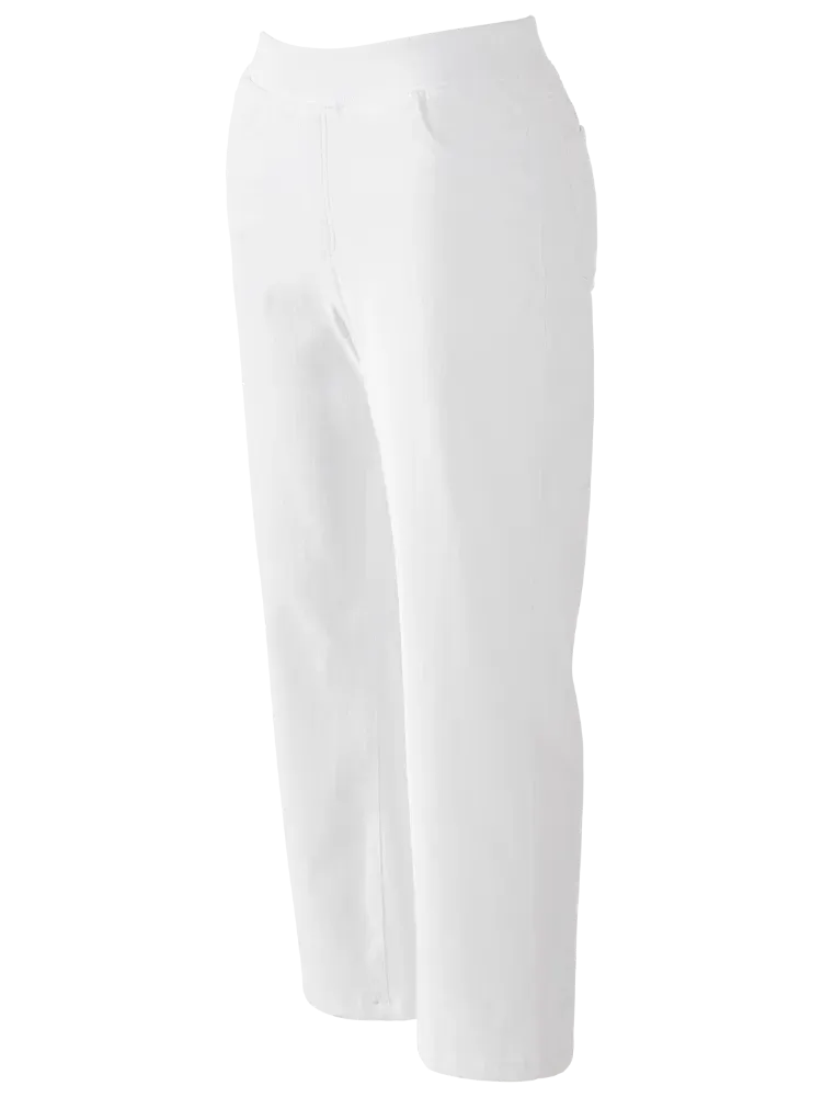 Ella Simone Cotton Terry Denim Flex Crop Jeans