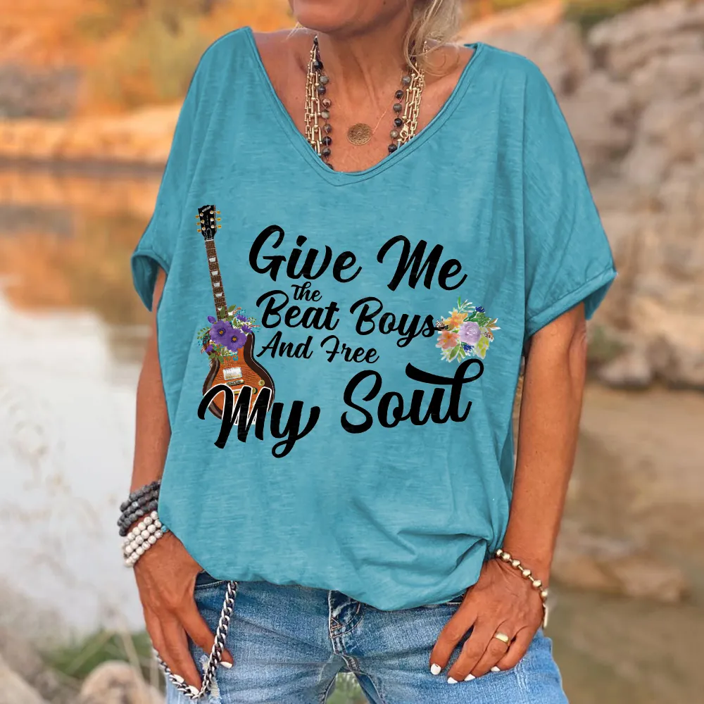 Give Me The Beat Boys And Free My Soul Print Women's T-shirt