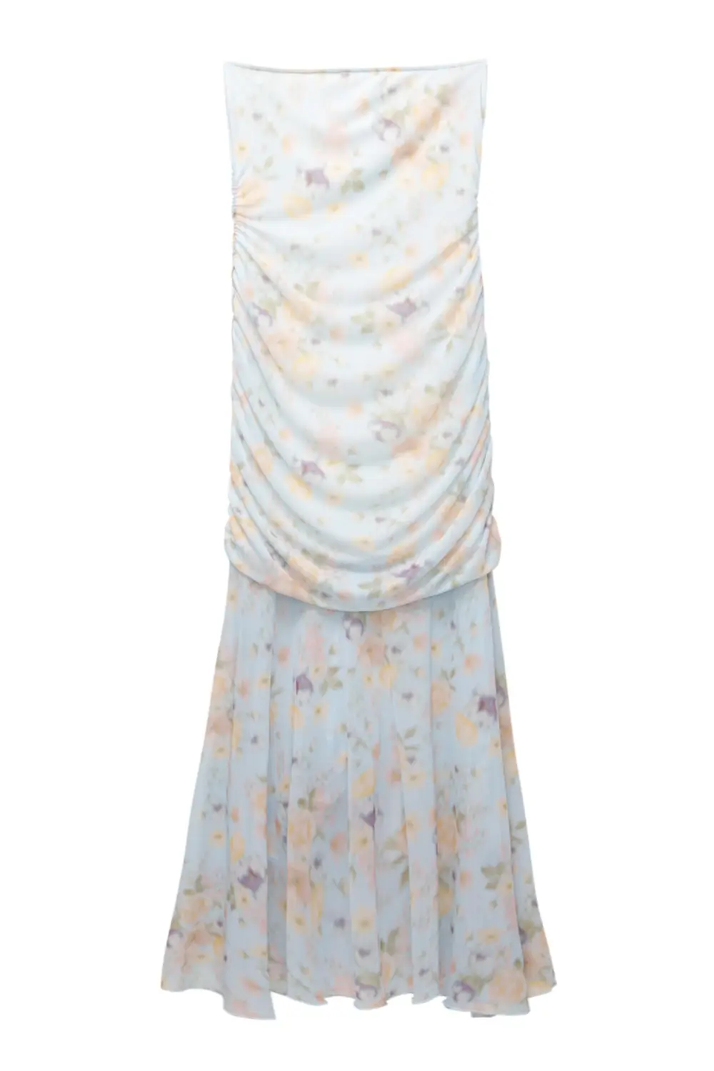 Vestido midi tul flores