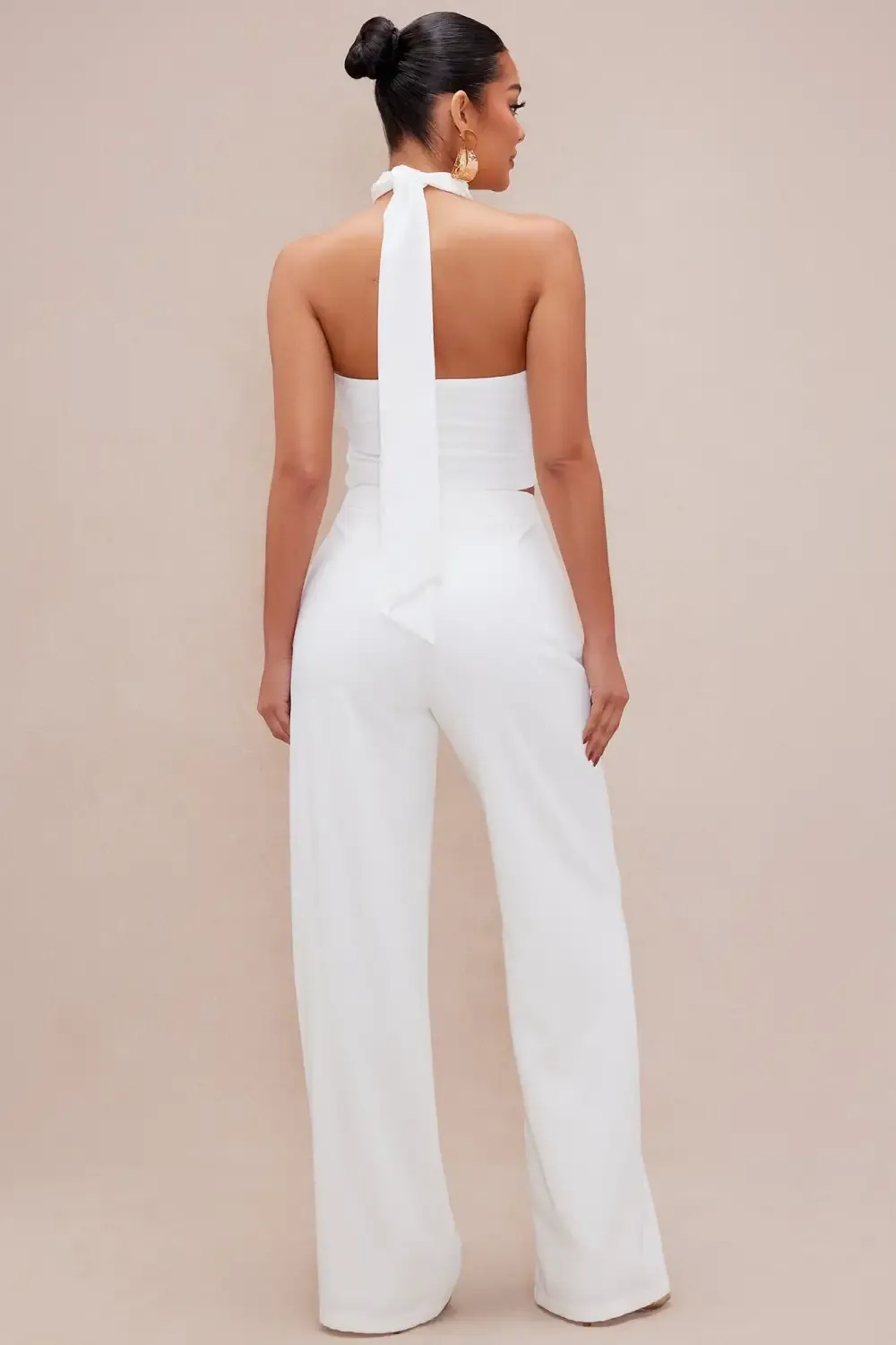 Clarice Wide Leg Pant Set - White/combo