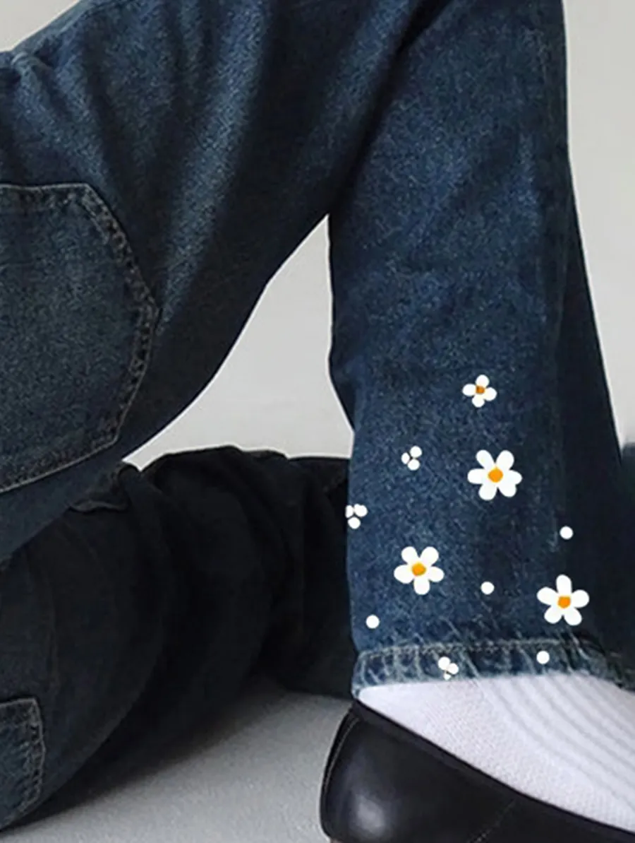 Steel Blue Low Rise Parallel Jeans