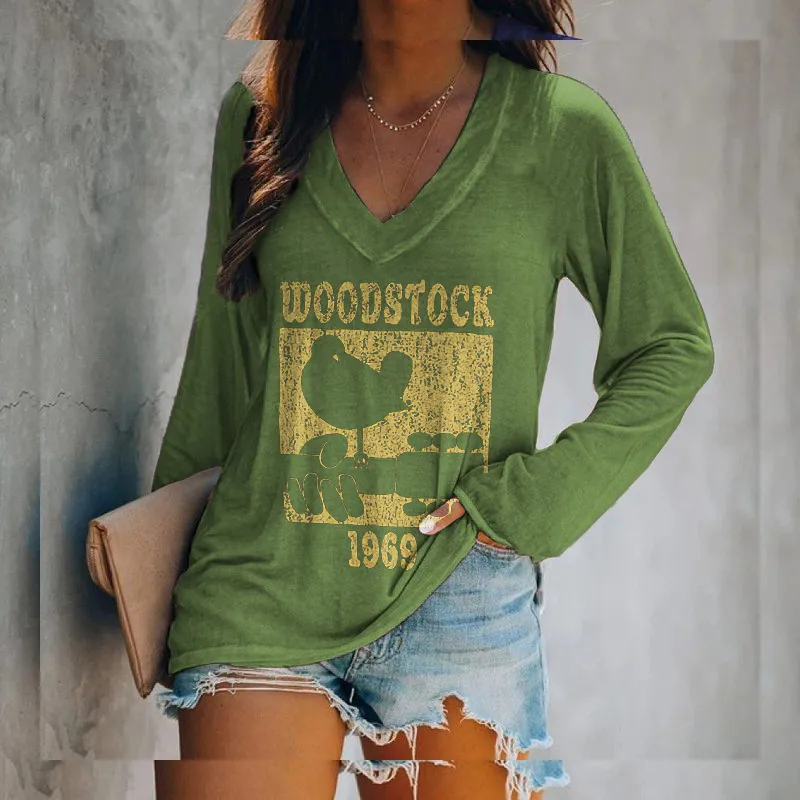 Woodstock 1969 Printed Women's T-shirt
