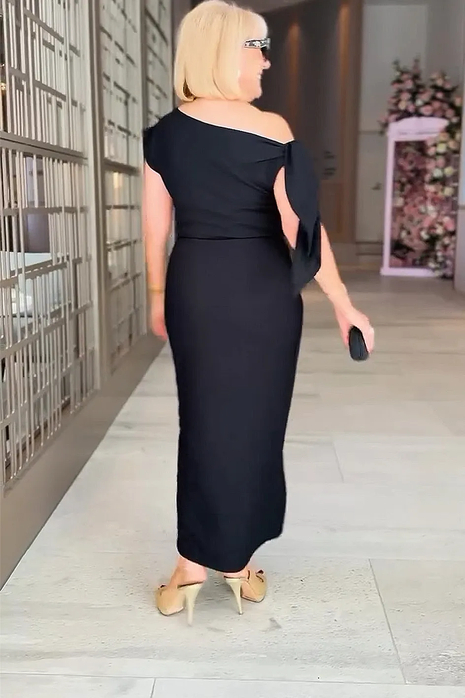 Women'S Elegant Satin One Shoulder Dress