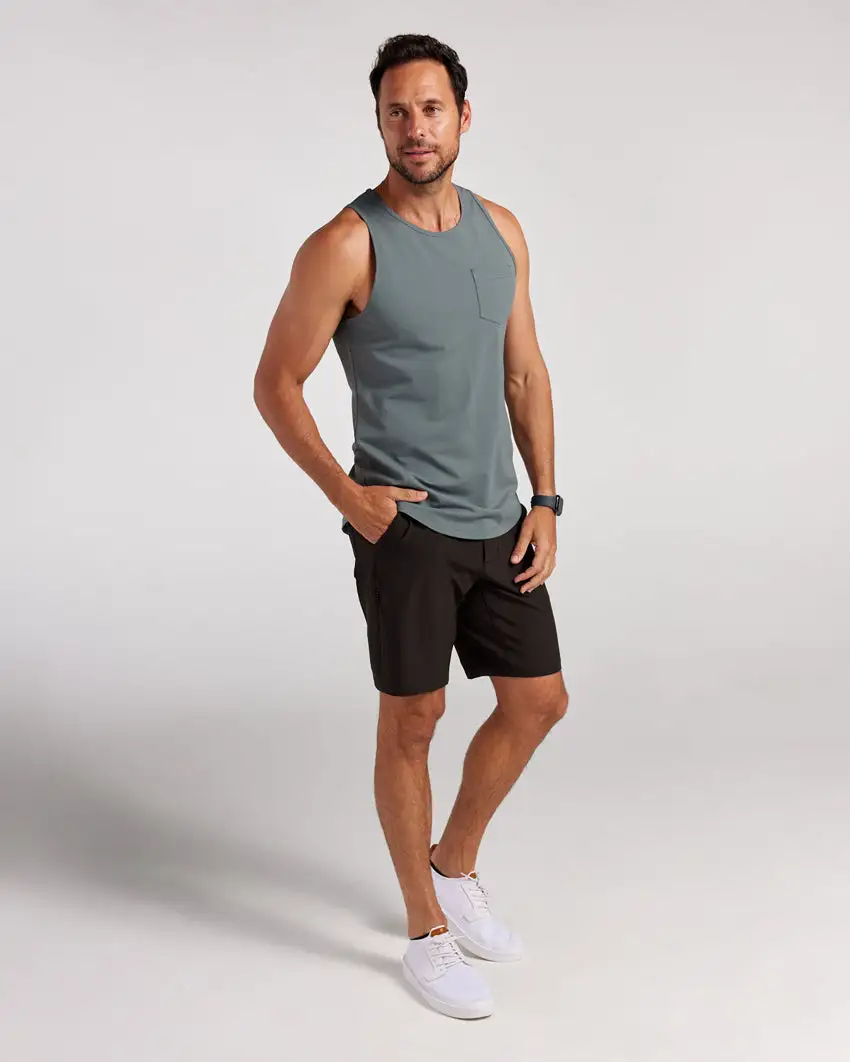 Lux Drop-Cut Pocket Tank