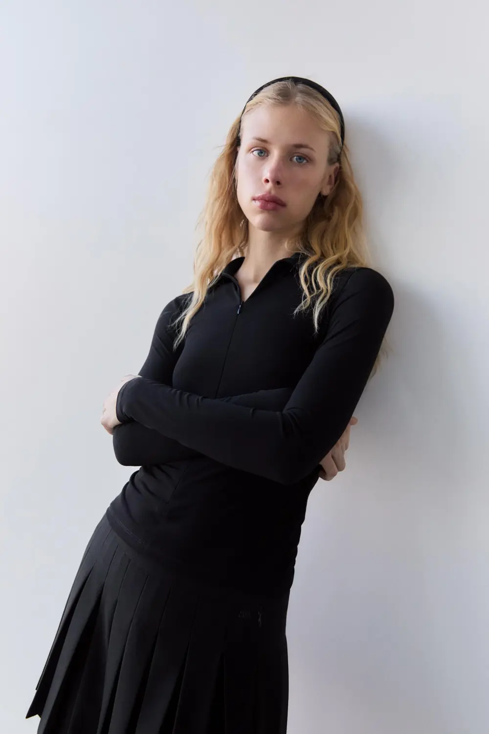 Shirt with polo collar