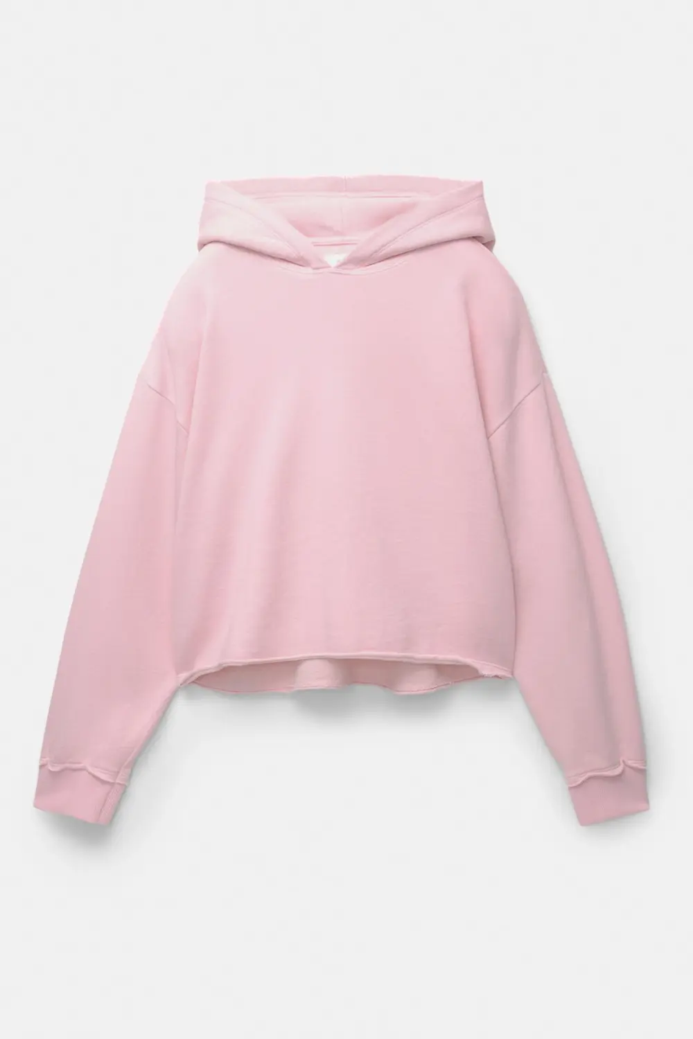 Sudadera boxy bajo desflecado