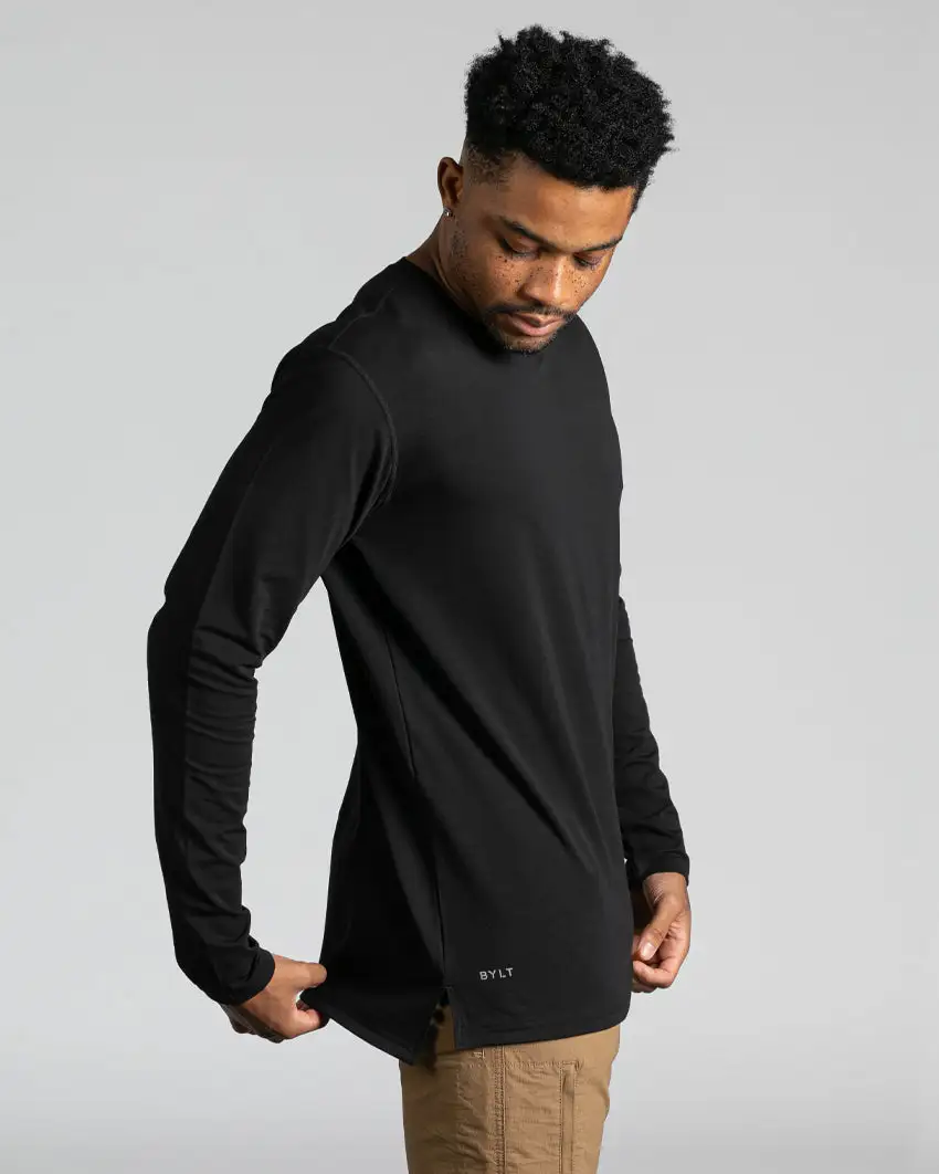 Long Sleeve: Lux Split Hem