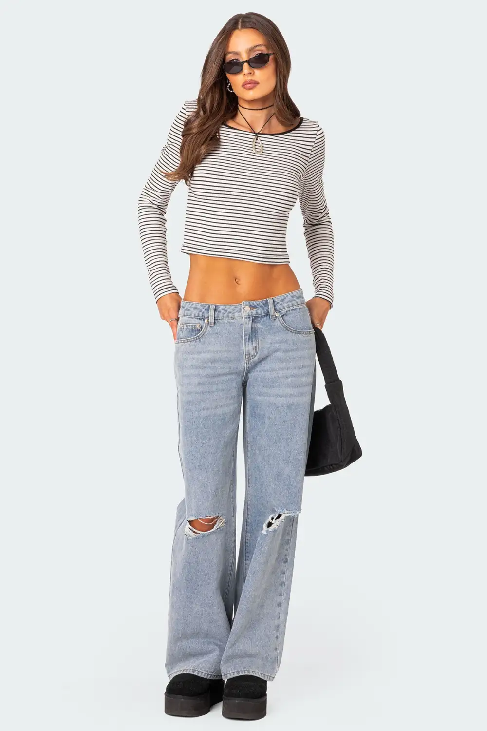 Debbie Distressed Low Rise Jeans