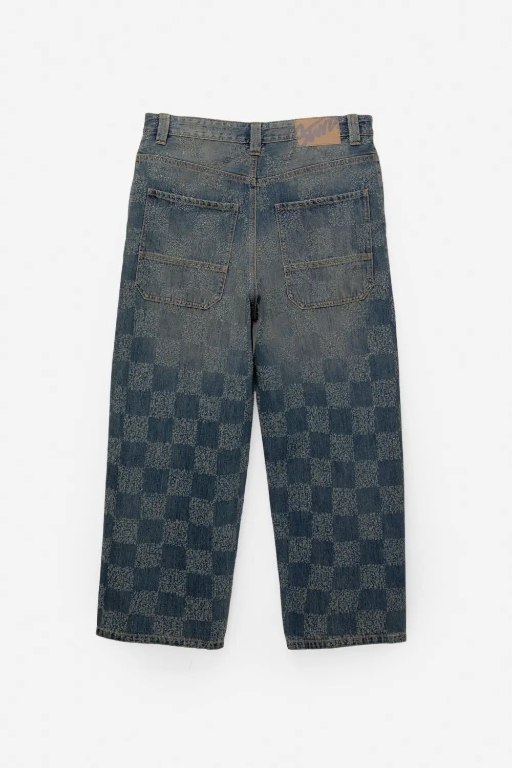 Checked skater jeans
