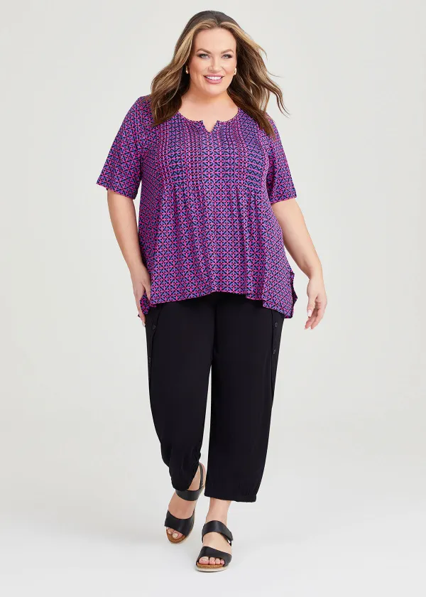 Multi Geo Pintuck Top