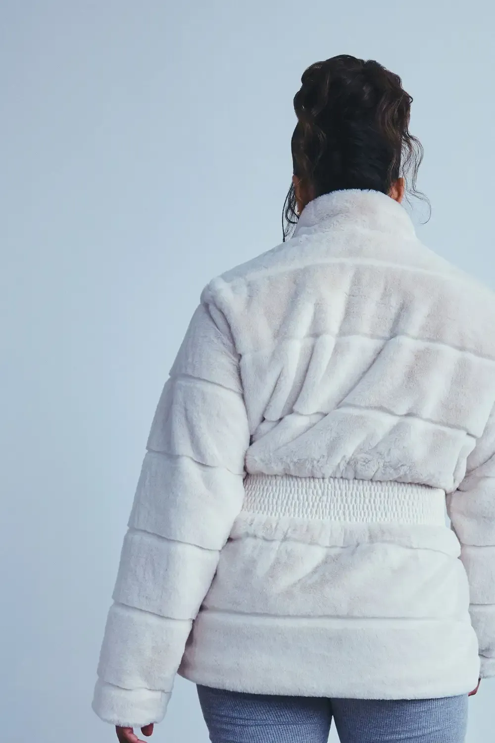 Stay Pressed Faux Fur Jack - Ivory