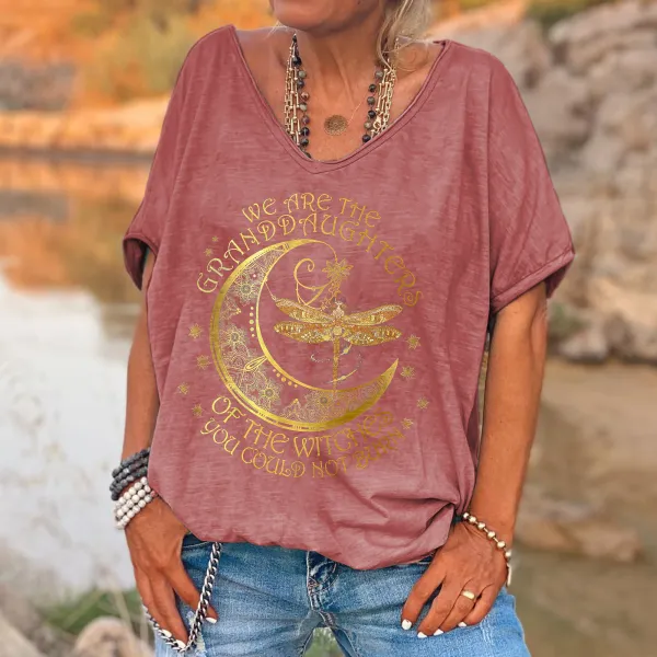 We Are The Granddaughters Of The Witches You Could Not Burn Printed Women's T-shirt