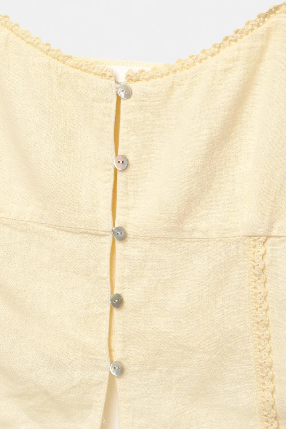 Lace-trimmed top with straps