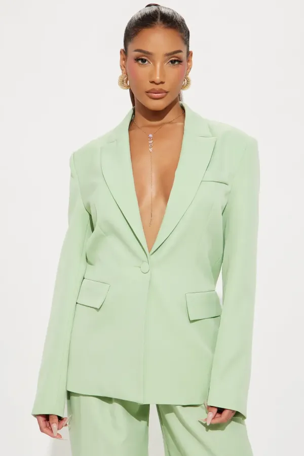 Power Suit Icon Pant Set - Sage