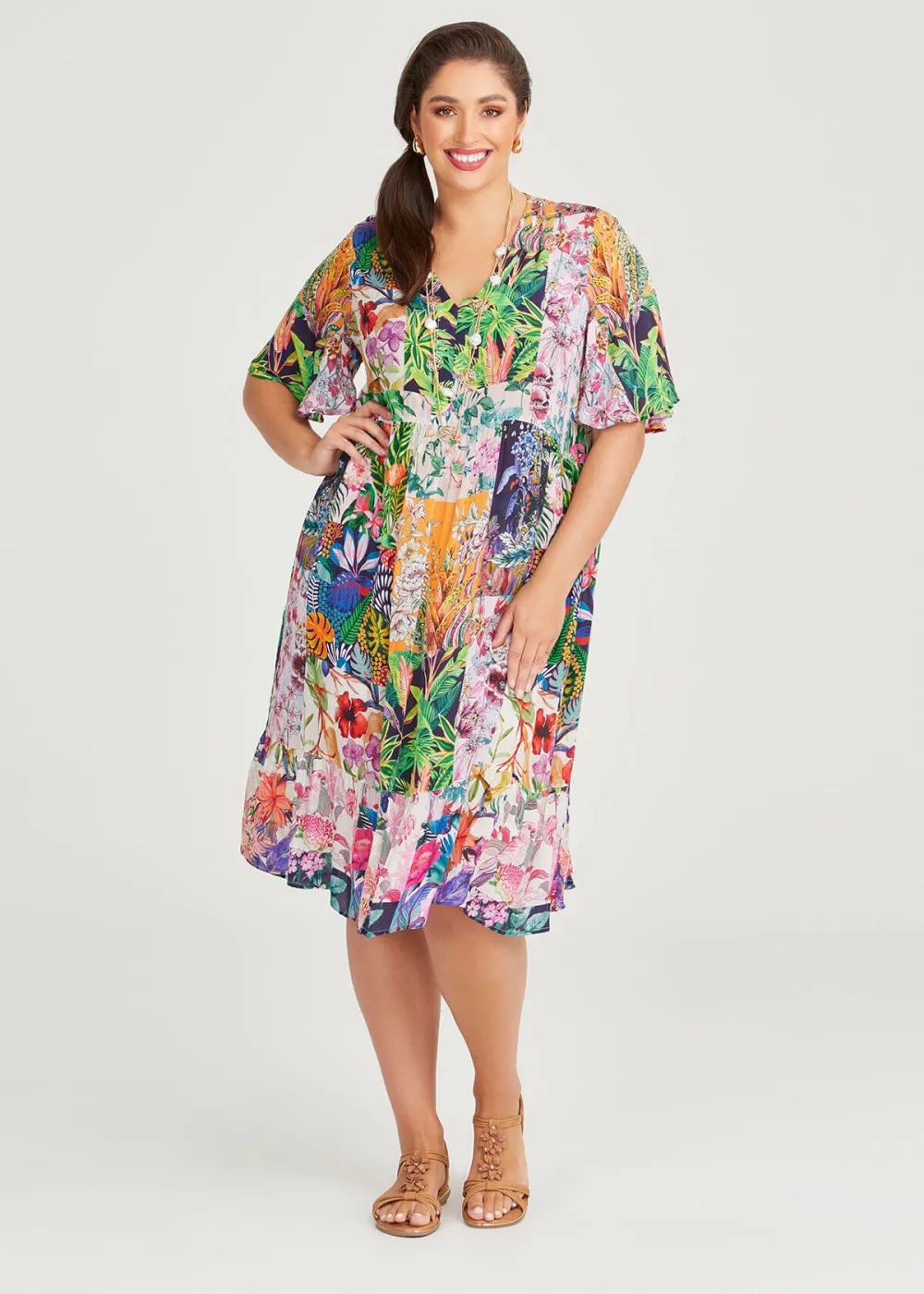 Natural Floral Artistry Dress