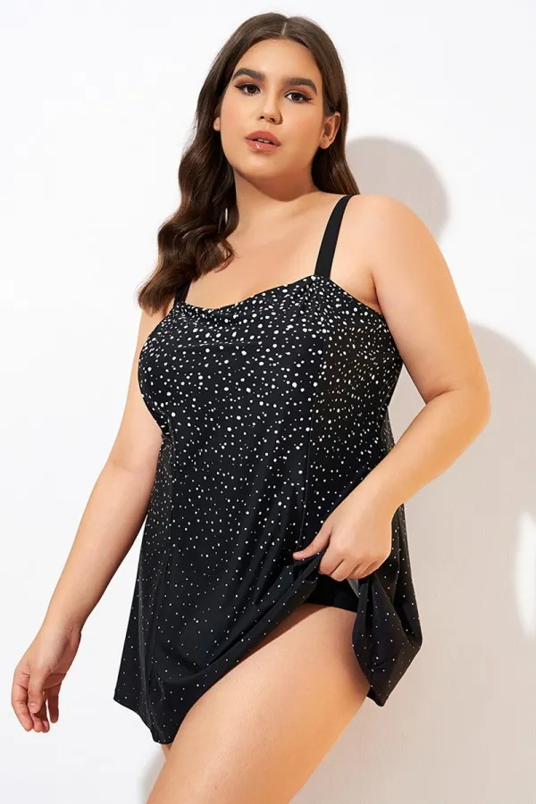 Blue Ocean Square Neckline Women Stylish Swimdress