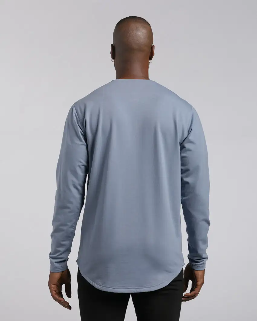 Henley Drop-Cut Long Sleeve: Bylt Signature