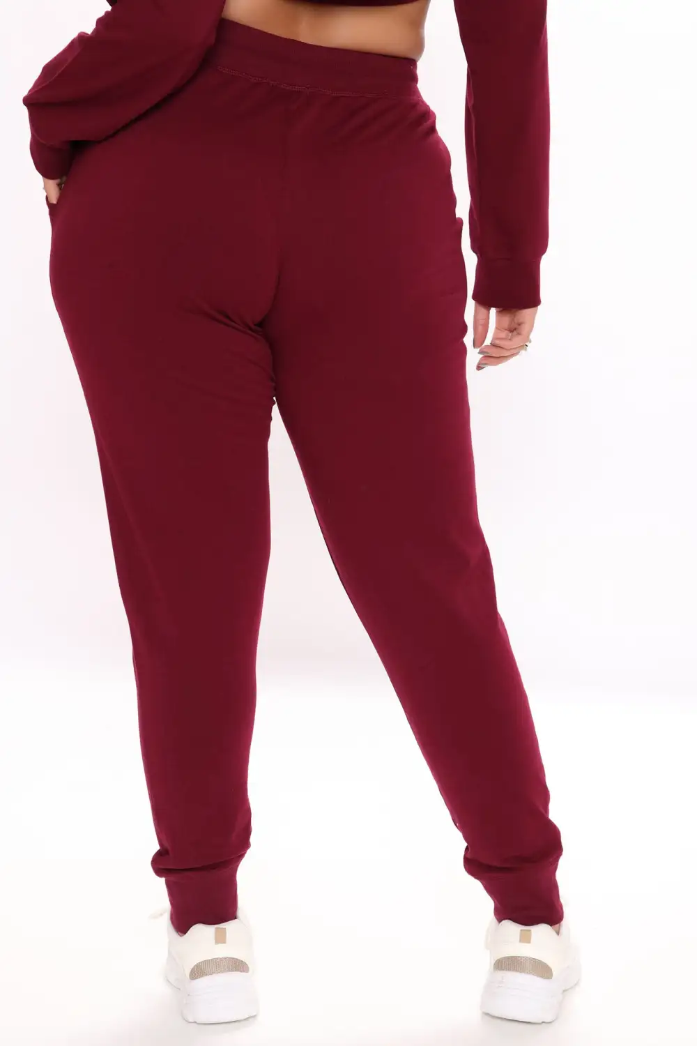 Latest And Greatest French Terry Jogger - Burgundy