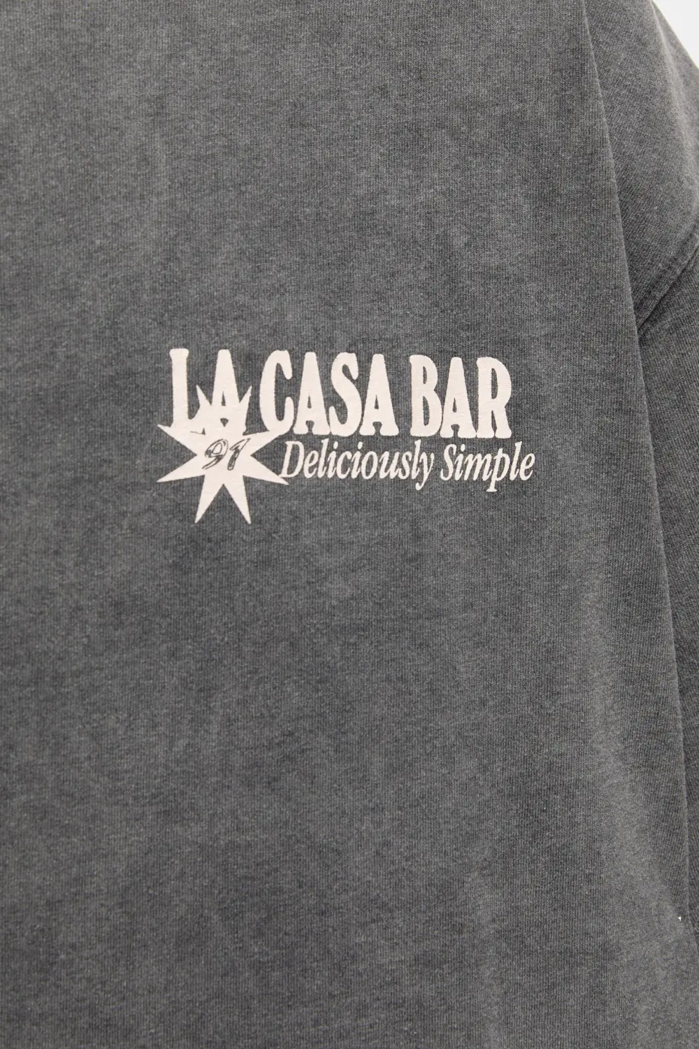 Camiseta gris gráfico servilletas