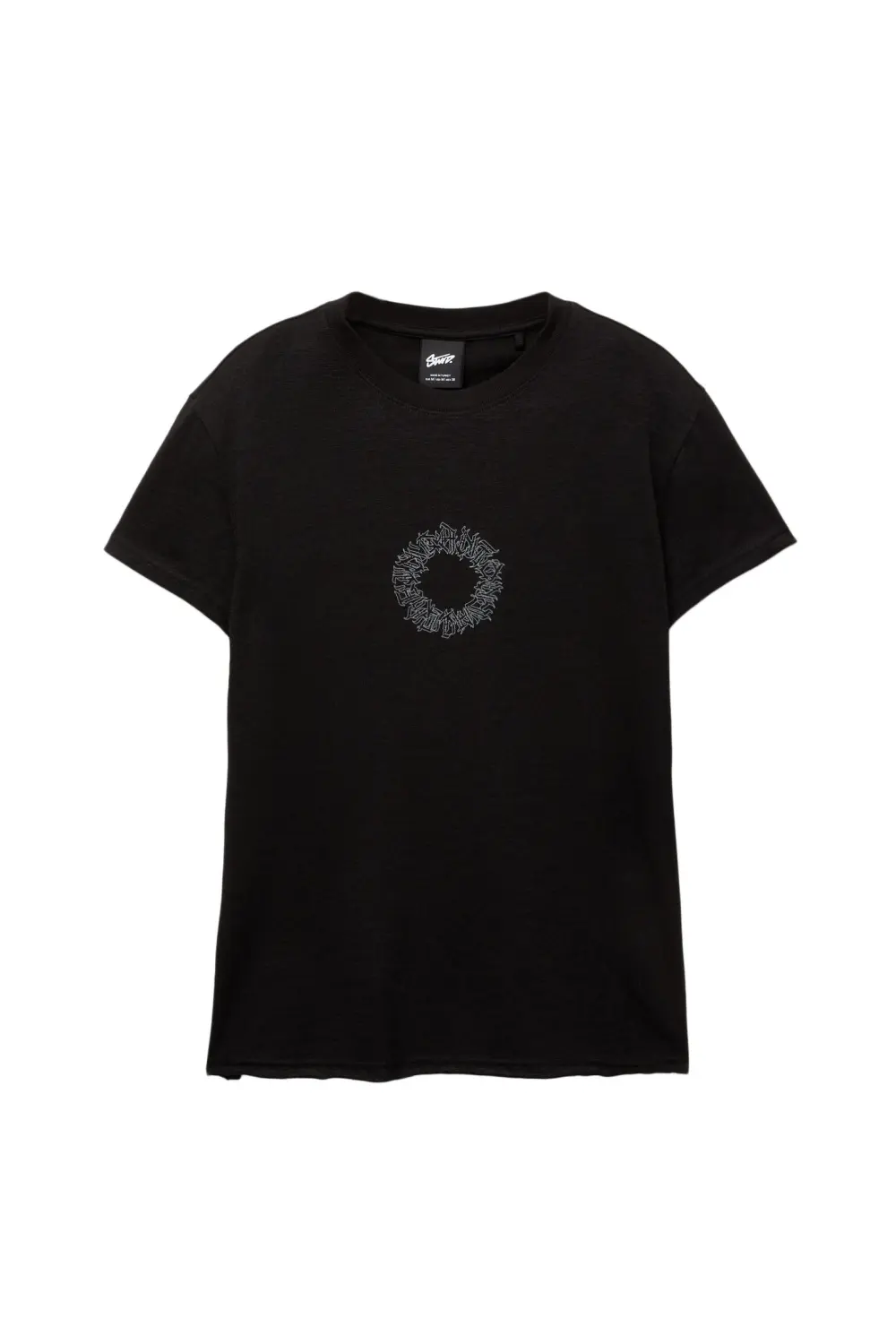 Cropped slim fit STWD T-shirt with gothic graphic