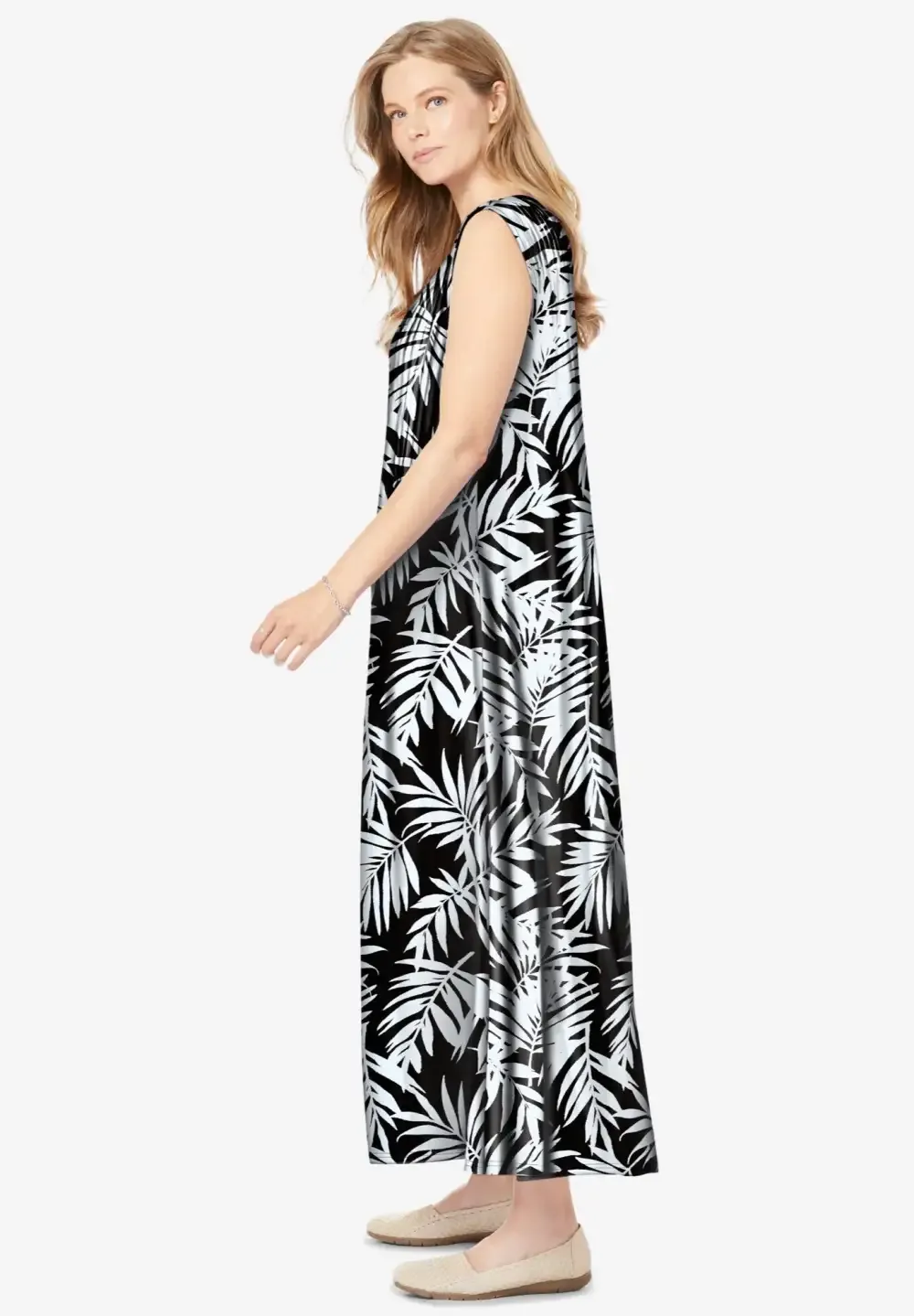 Pintucked Sleeveless Dress