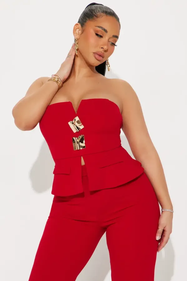 The Prestige Pant Set  - Red