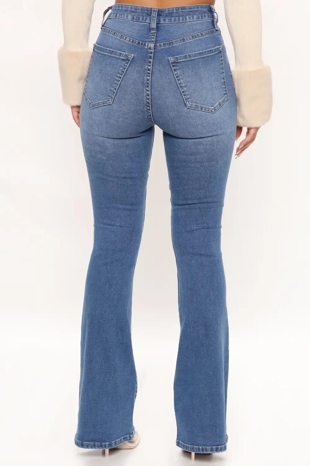 Affair Of The Flare Stretch Jeans - Medium Blue Wash