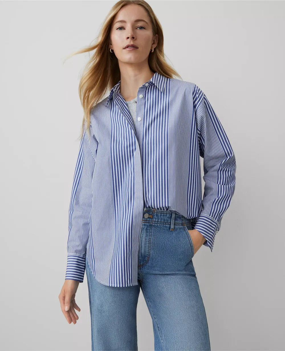 Weekend Collection Striped Oversized Shirt