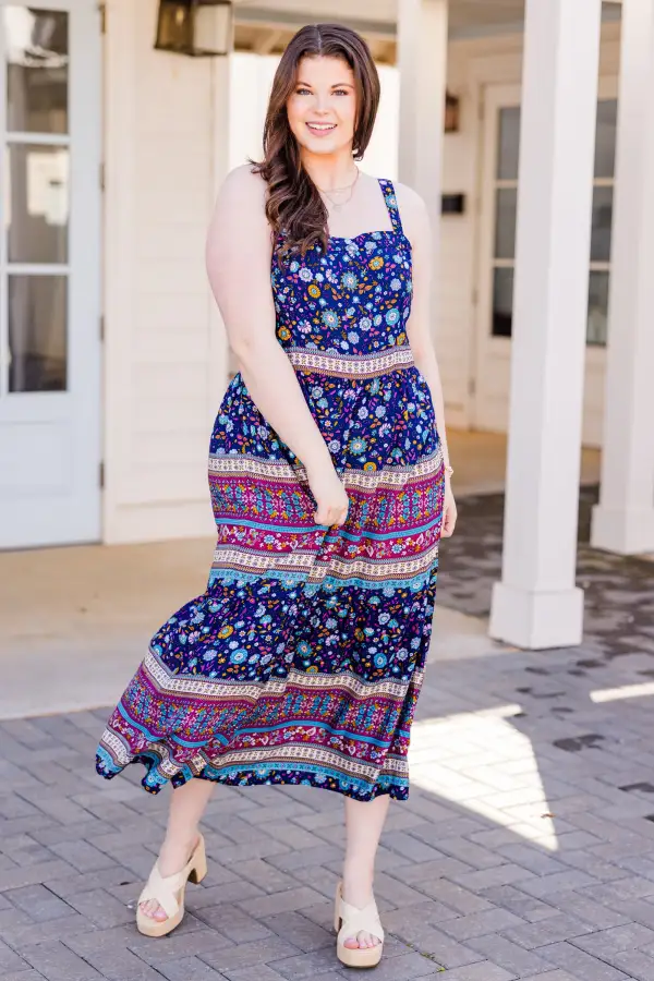 Life Lived Dress, Sapphire Mix