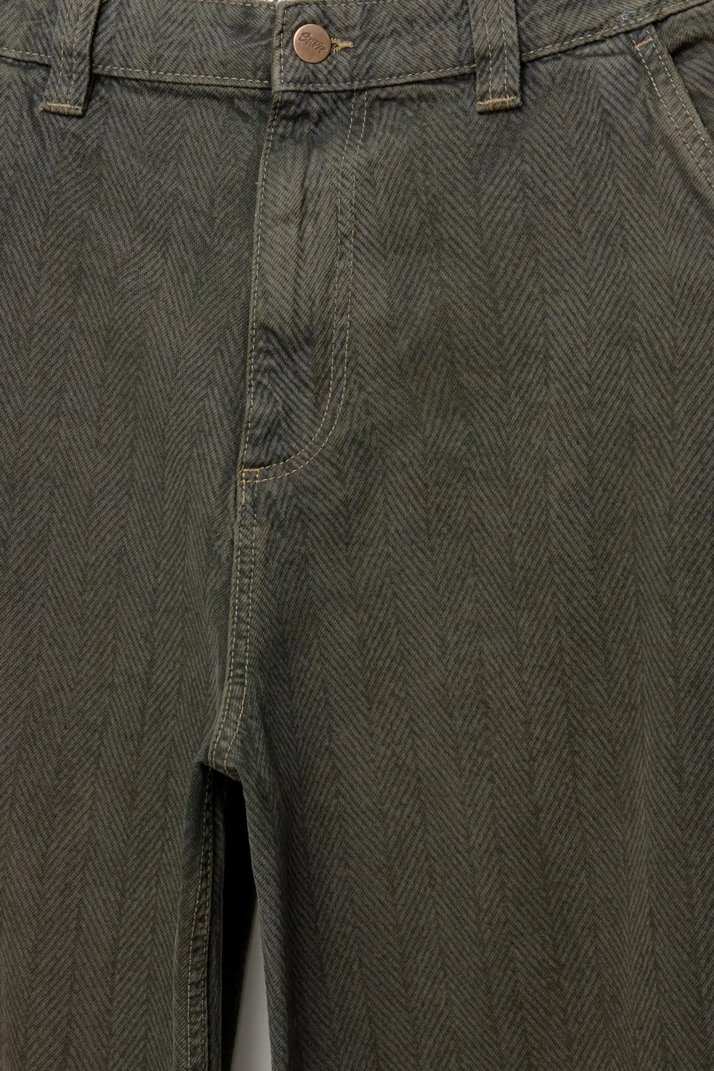 Herringbone print skater jeans
