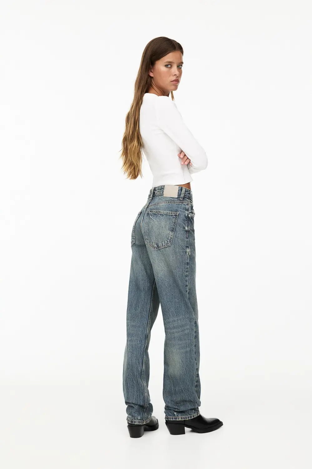 Jeans rectos tiro medio