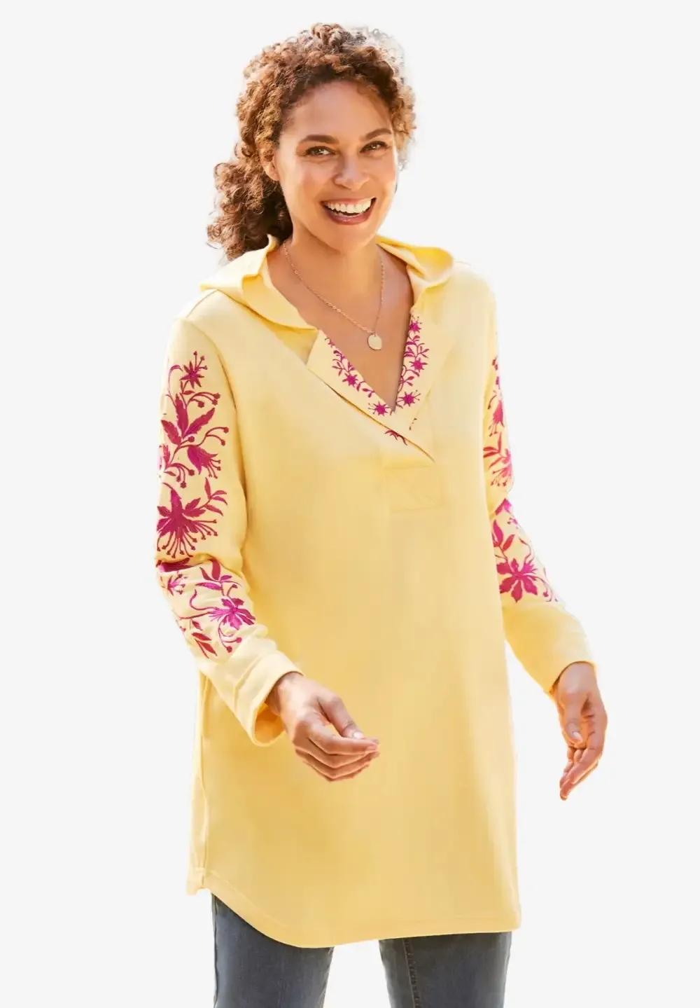 Embroidered Hoodie Sweatshirt