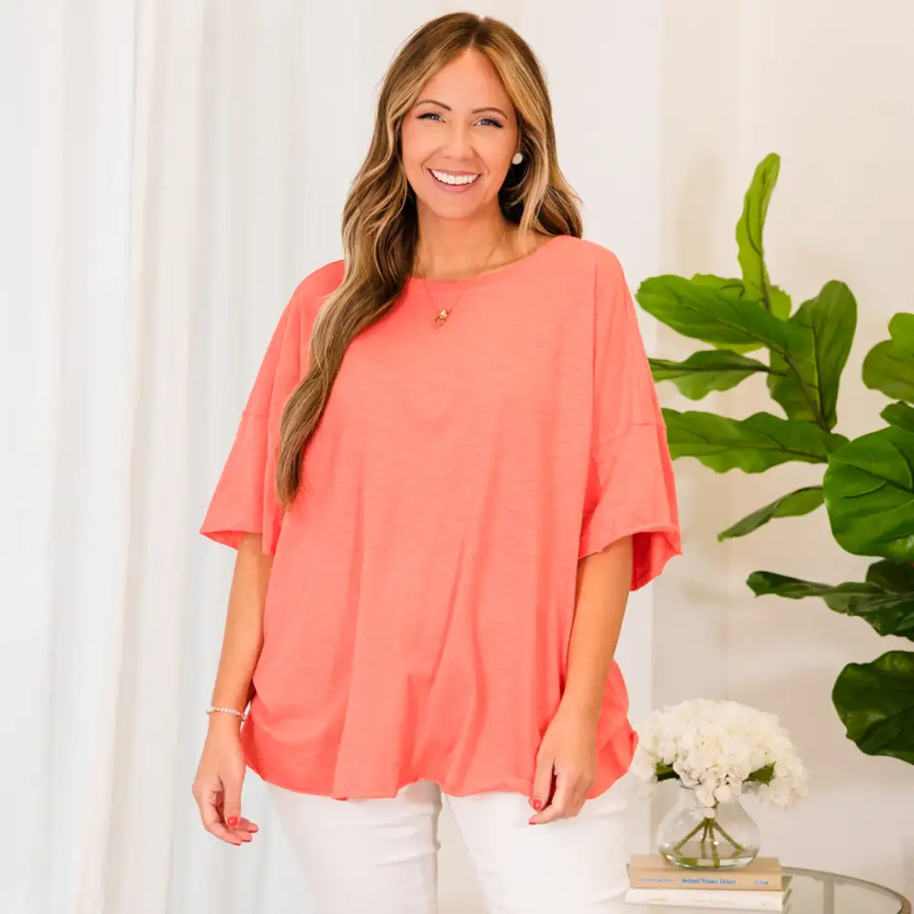 Make You Happy Top, Coral
