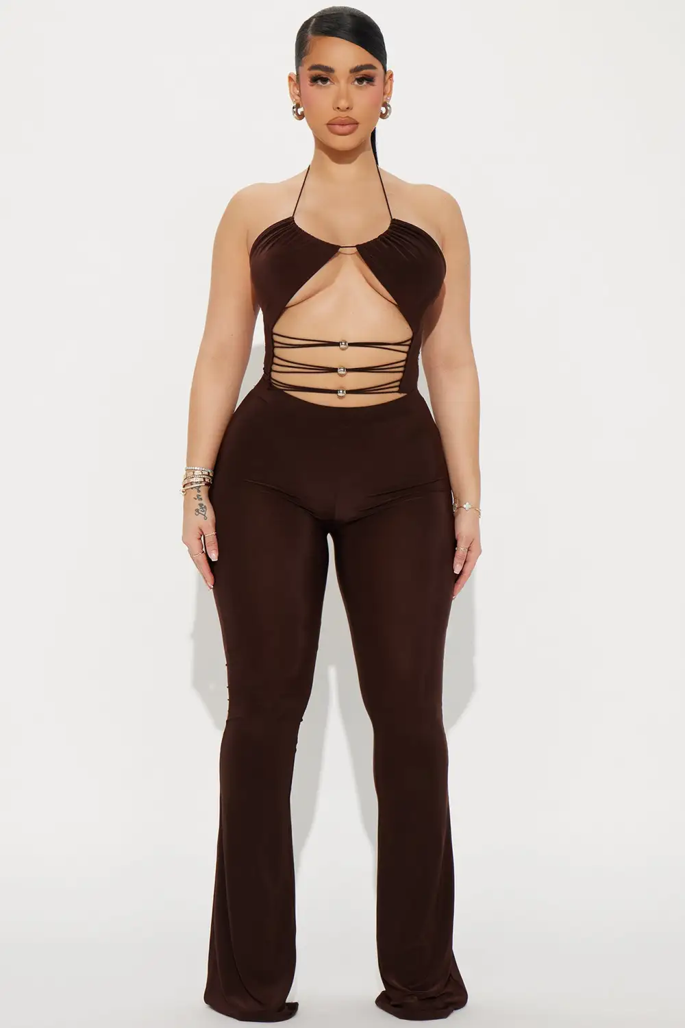 Sassy Mood Pant Set - Brown