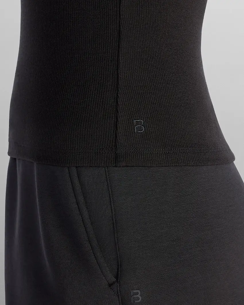Modal Micro Rib Fitted Short Sleeve