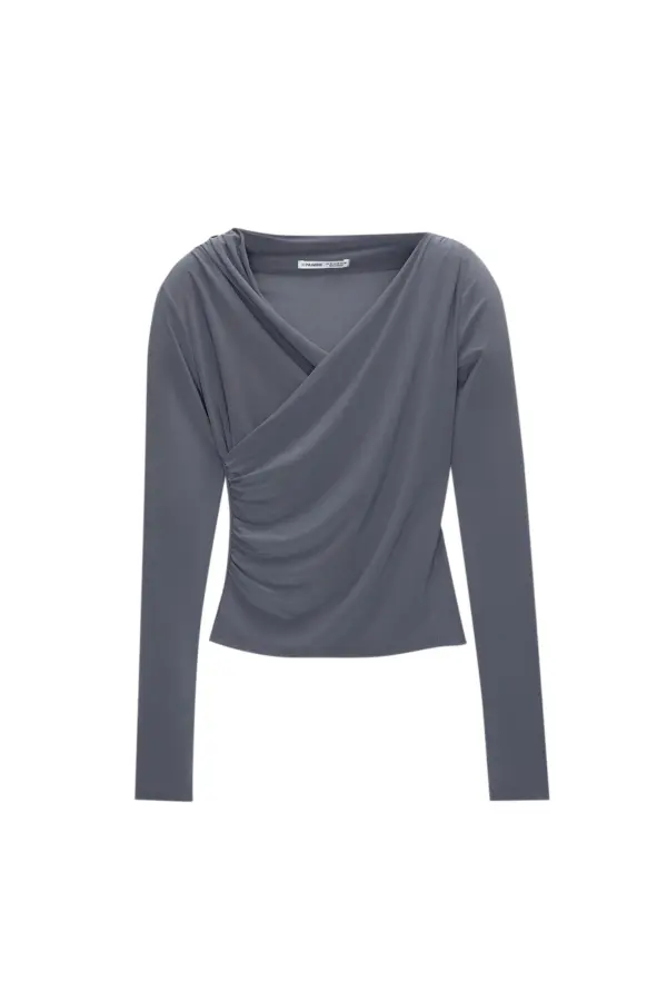 Crossover neckline top