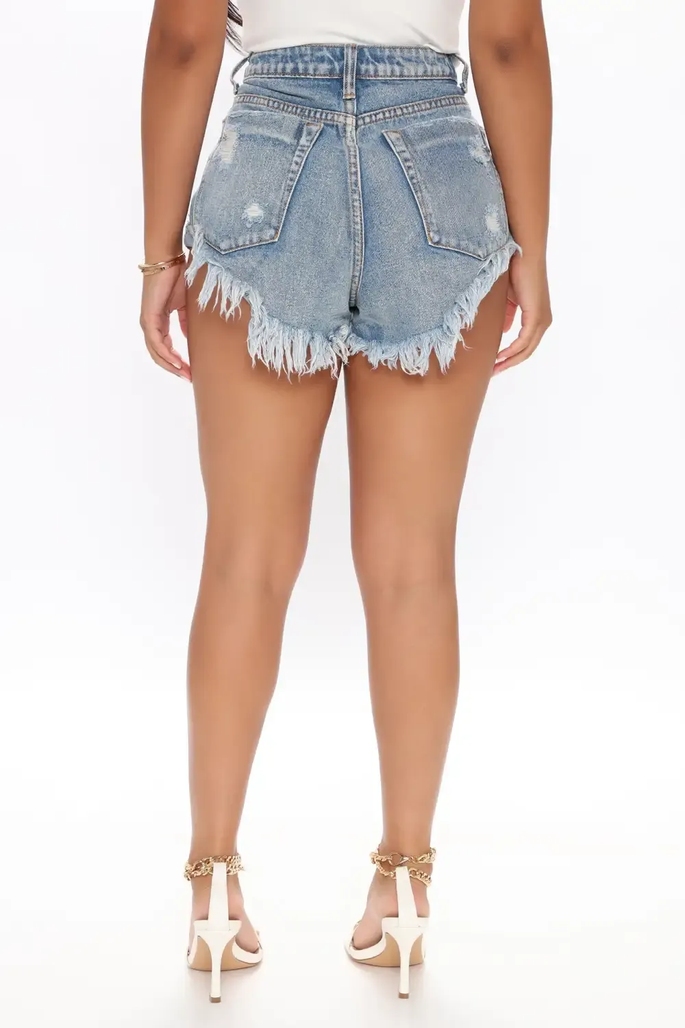 Cooper Distressed Denim Shorts - Light Wash