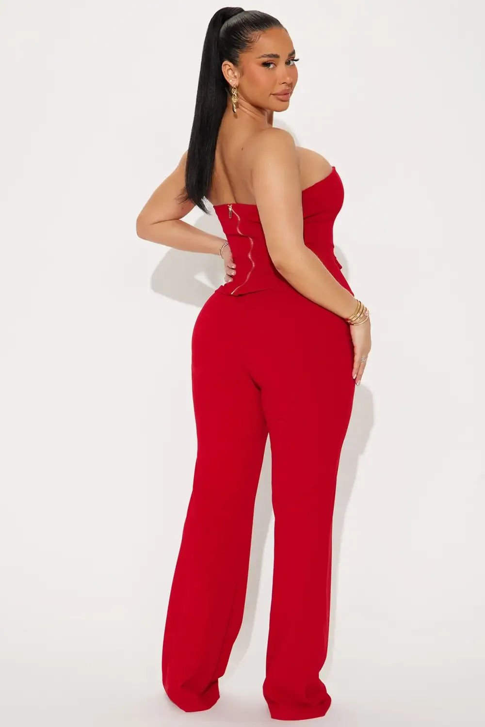 The Prestige Pant Set  - Red