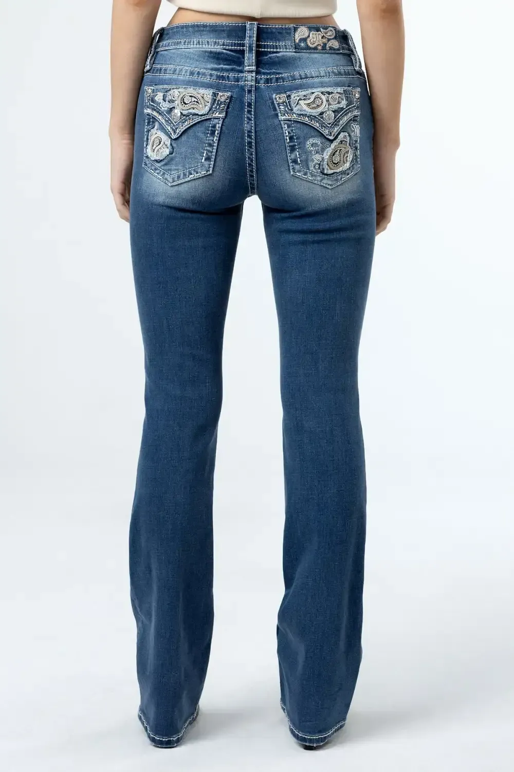 Paisley Peekaboo Bootcut Jeans
